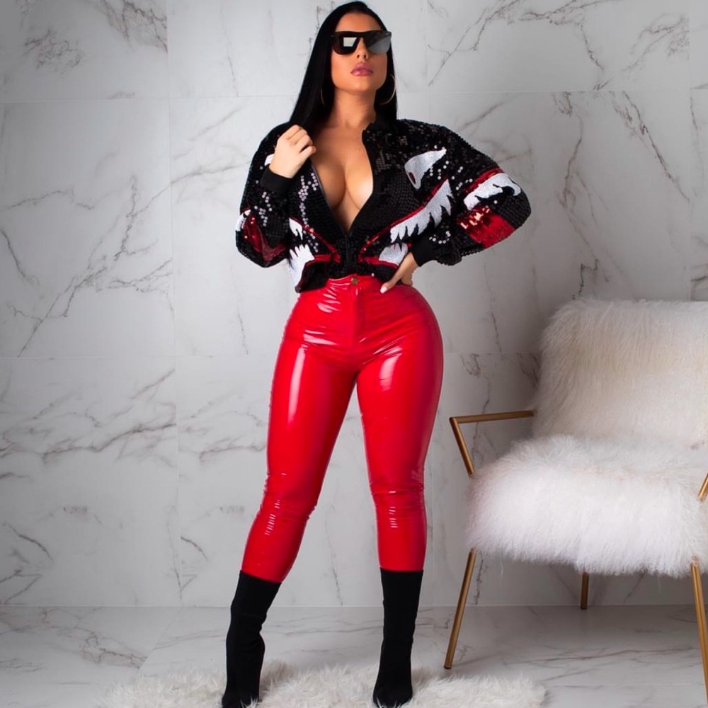 BRAND NEW FAUX VINYL PVC LEATHER PANTS!